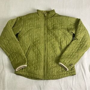 Obermeyer Women's Quilted Ski Jacket  Green Weather X System Size 8
